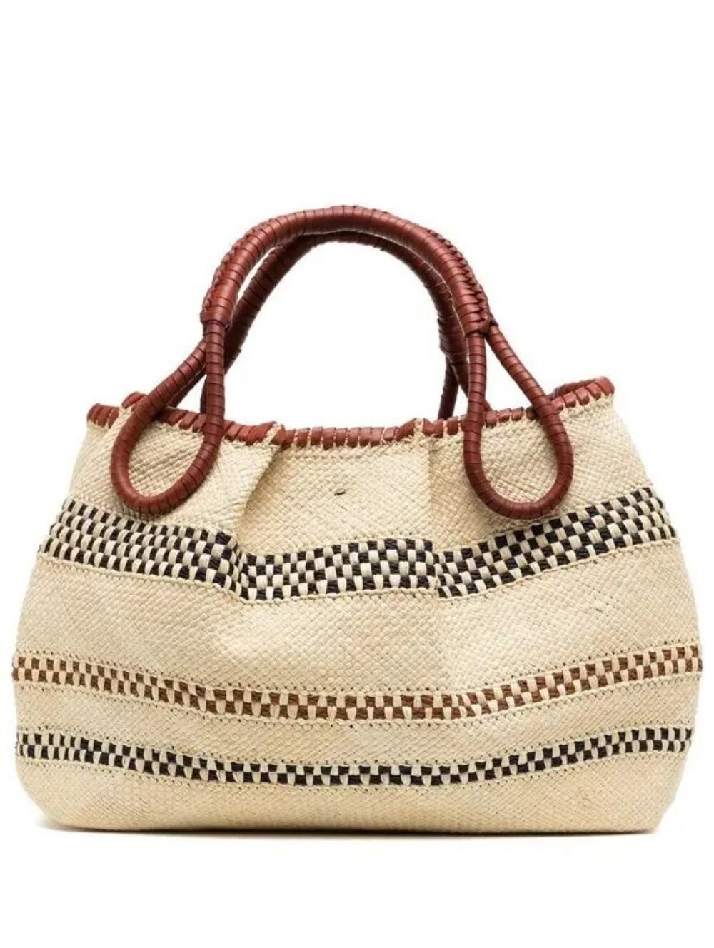 ALTERED/AS IS - JOHANNA ORTIZ BOAT RIDES RAFFIA BEACH BAG